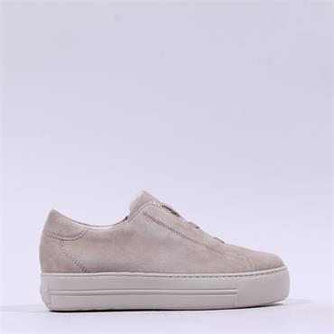 Paul Green Super Soft Platform Slip On - Beige Nubuck